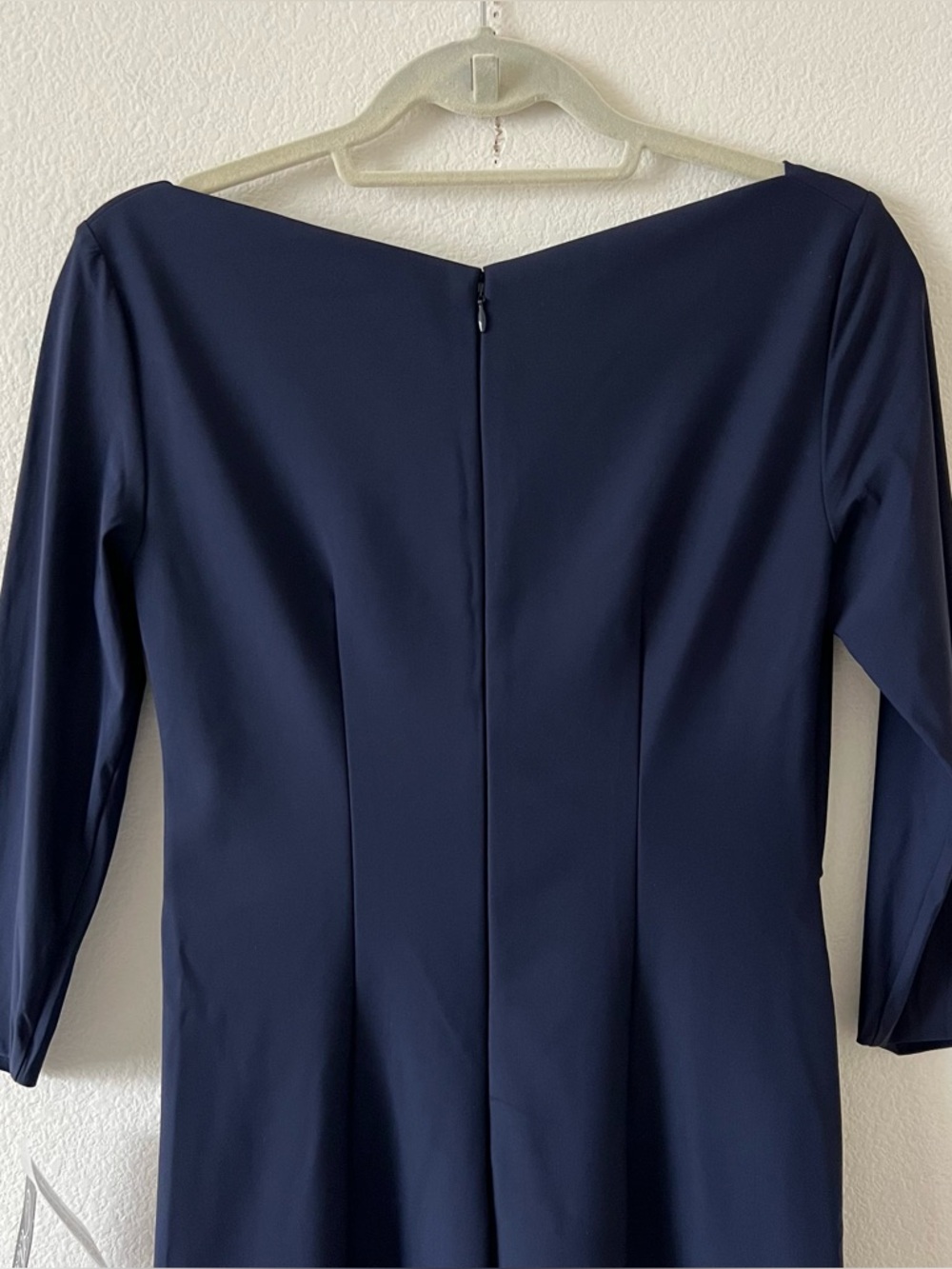 Alex Evenings Faux Wrap Cascade Ruffle Jersey Gown Navy Blue NWT Size 6 - Picture 10 of 16